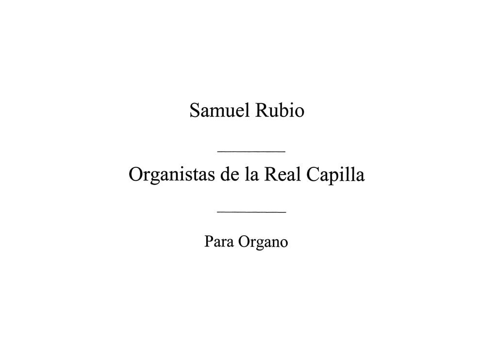 Organistas De La Real Capilla